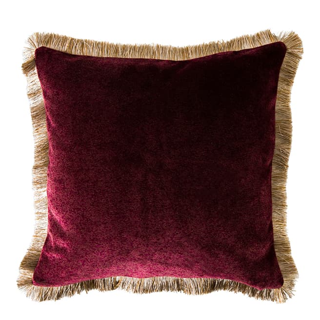 Gallery Living Mottled Velvet Cushion Berry 500x500mm