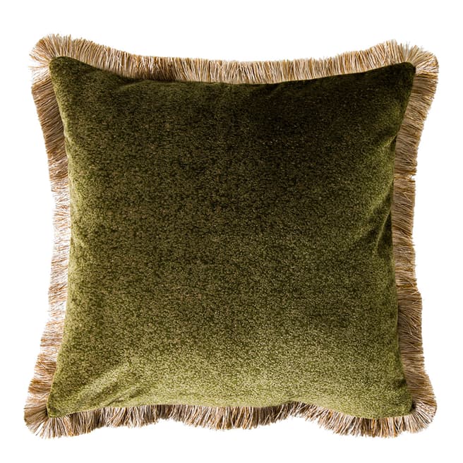 Gallery Living Mottled Velvet Cushion Green 500x500mm