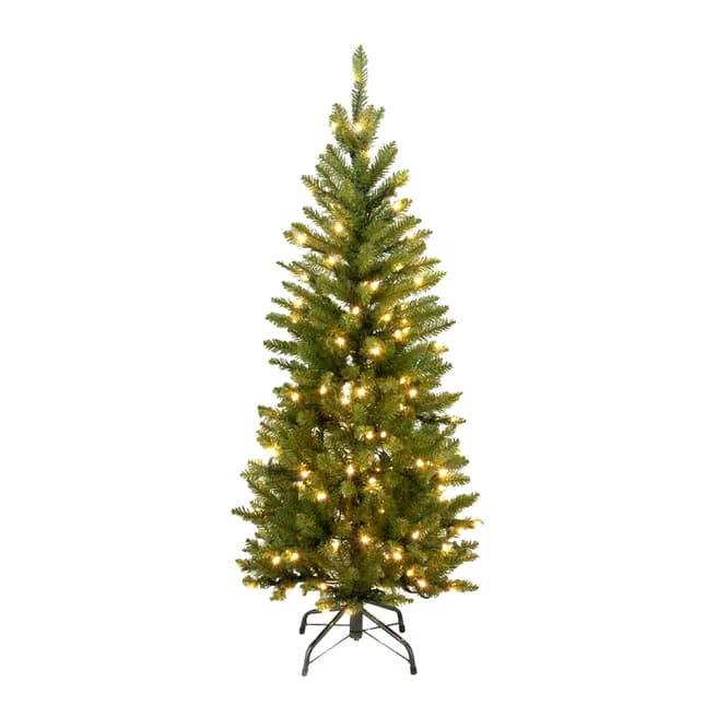 The National Tree Company Kingswood Fir 4ft Pencil Tree with 100 W/W LED Lights