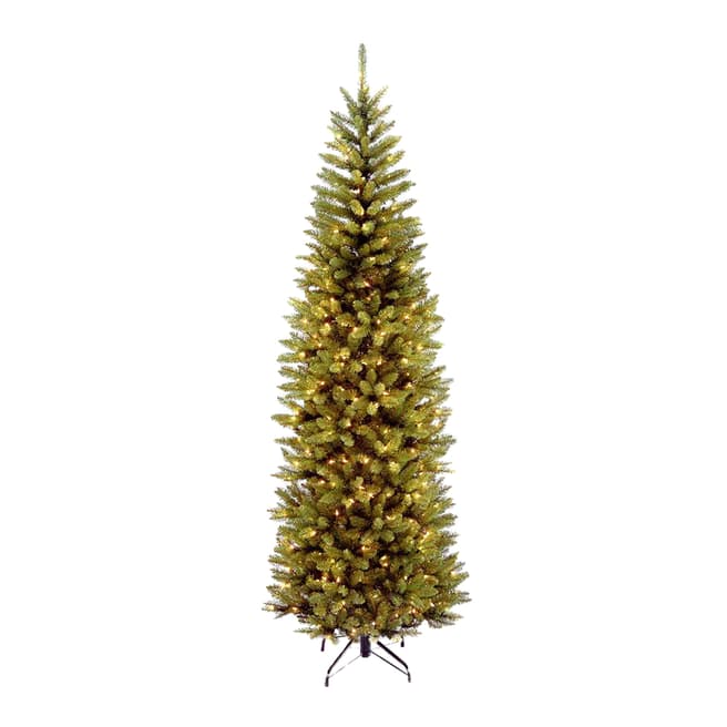 The National Tree Company Kingswood Fir 7ft Pencil Tree with 300 W/W LED Lights