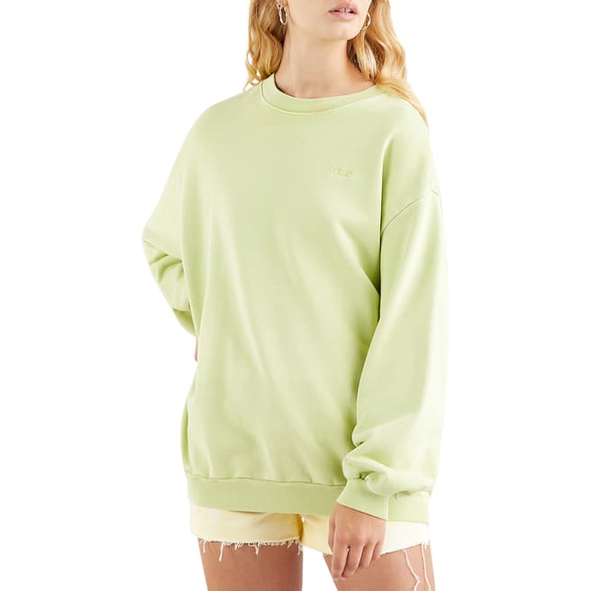Levi's Green Melrose Slouchy Cotton Sweatshirt