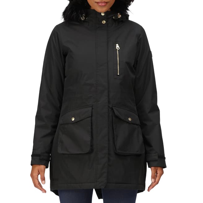 Regatta Black Waterproof Hooded Jacket 
