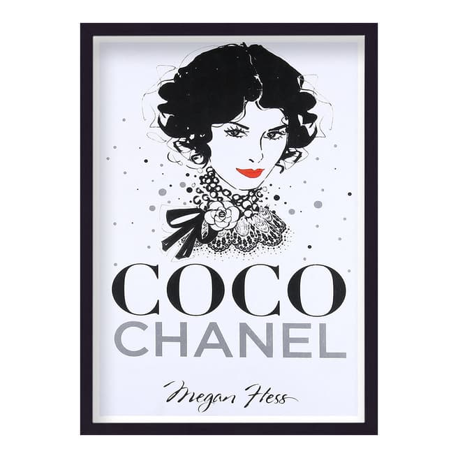 Megan Hess Coco Chanel 44x33cm Framed Print