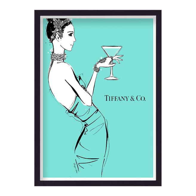 Megan Hess Tiffany Chic Cocktail Framed Print 44x33cm Framed Print