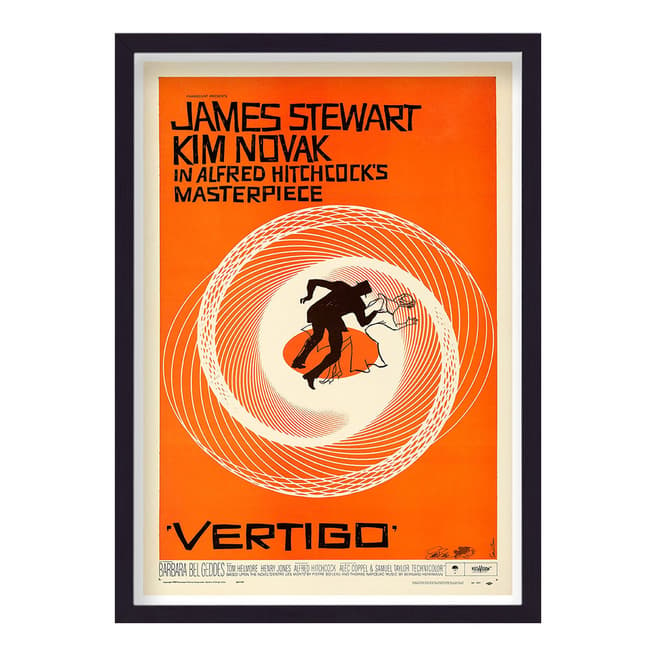 Reimagined Movies Hitchcock Vertigo Reimagined Movie Poster 44x33cm Framed Print