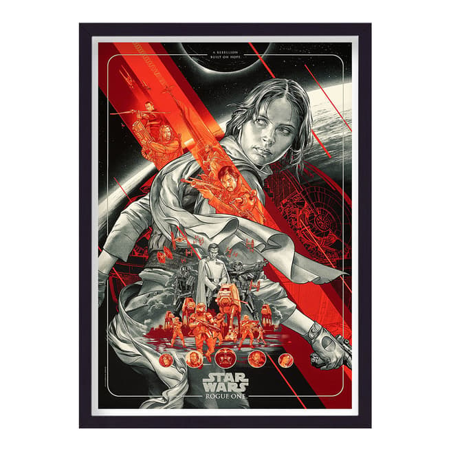 Reimagined Movies Star Wars Rogue One Reimagined Movie Poster 44x33cm Framed Print