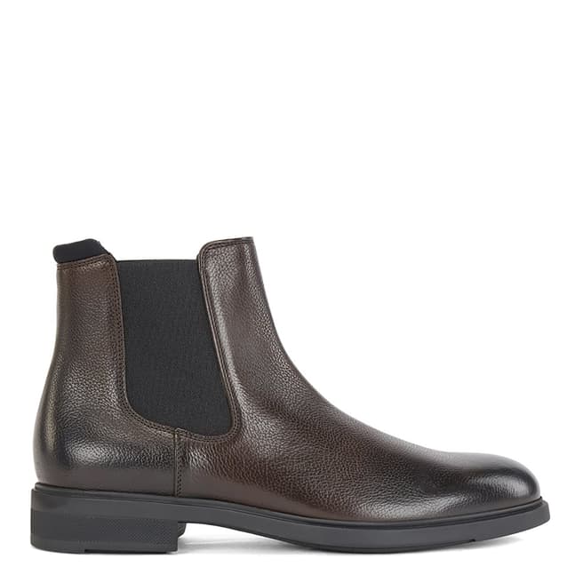 BOSS Brown Leather Firstclass Chelsea Boots