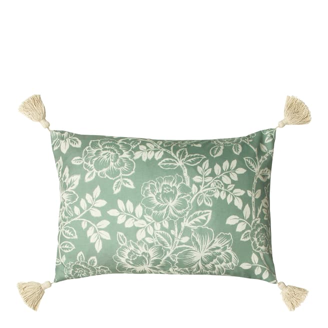 RIVA home Somerton Floral Cushion in Sage, 35x50cm