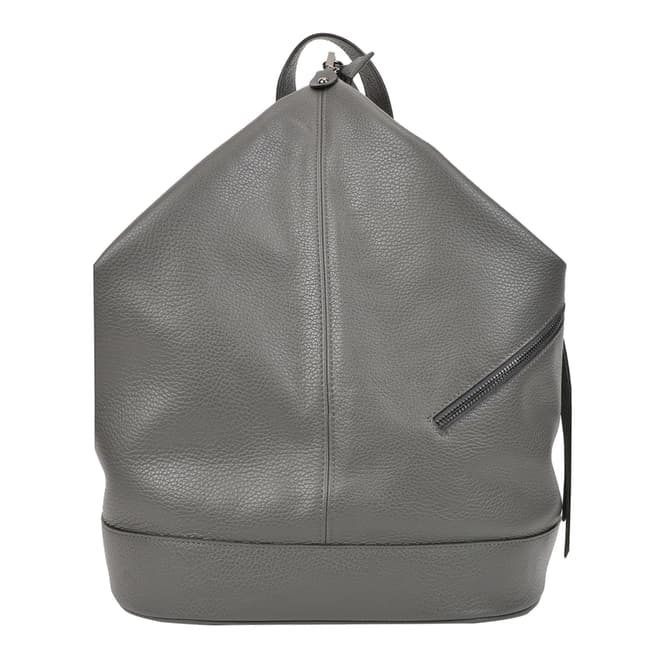 Carla Ferreri Grey Leather Backpack