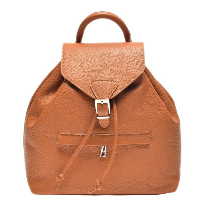 Carla Ferreri Brown Leather Backpack