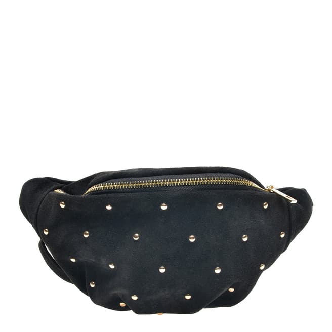 Carla Ferreri Black Leather Waist Bag