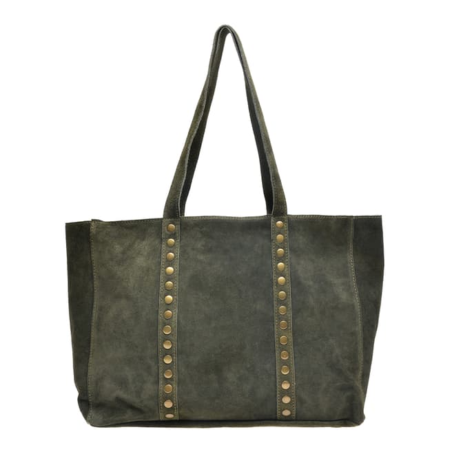 Carla Ferreri Green Leather Top Handle Bag