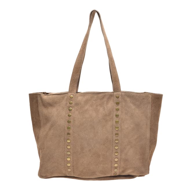 Carla Ferreri Beige Leather Top Handle Bag