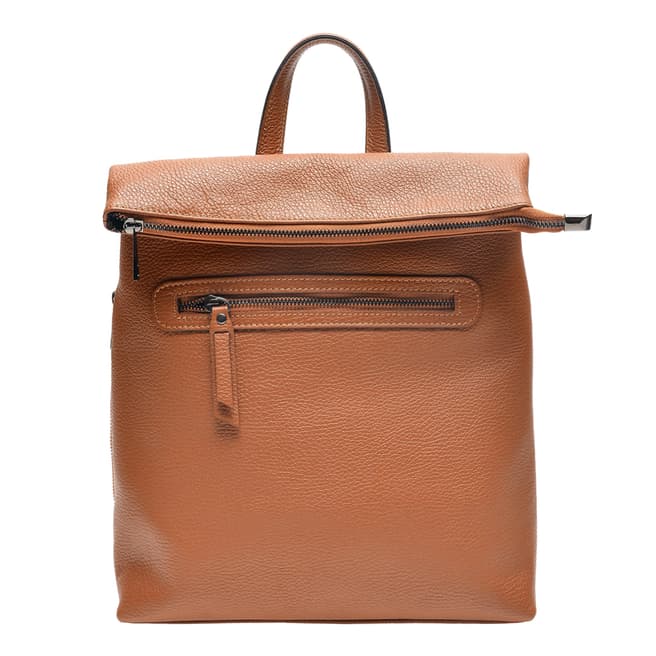 Carla Ferreri Brown Leather Backpack