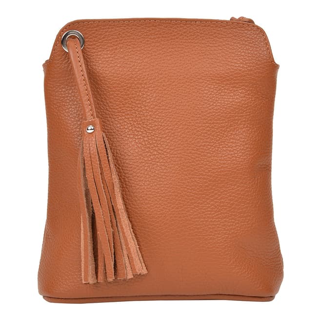 Carla Ferreri Brown Leather Crossbody Bag