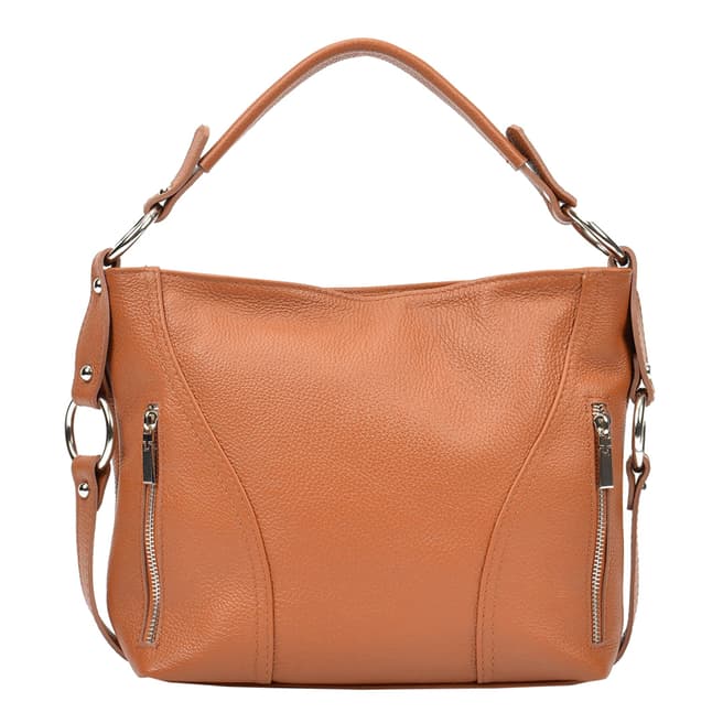 Carla Ferreri Brown Leather Tote Bag