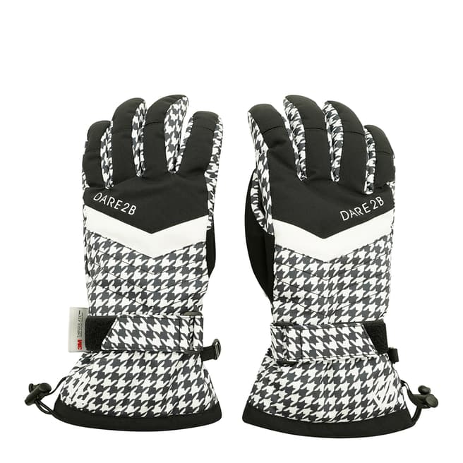 Dare2B Black/White Waterproof Insulated Ski Gloves