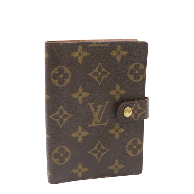Louis Vuitton Vintage Brown Agenda Pm Wallet