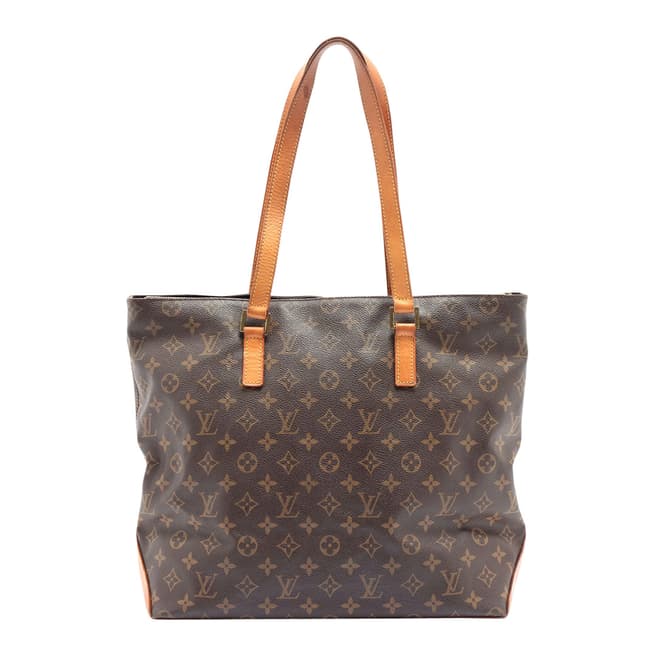 Louis Vuitton Vintage Brown Cabas Mezzo Shoulder Bag