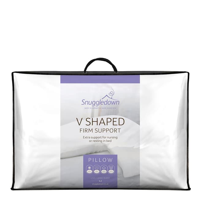 Snuggledown V Shape Pillow, Firm Support, 1 Pack