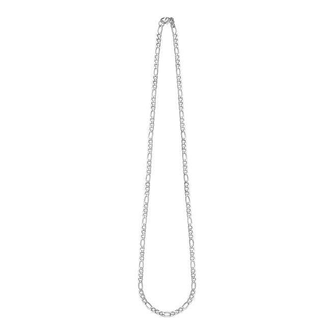 Clio Blue Men's Stainless Steel Figaro Link Necklace 
