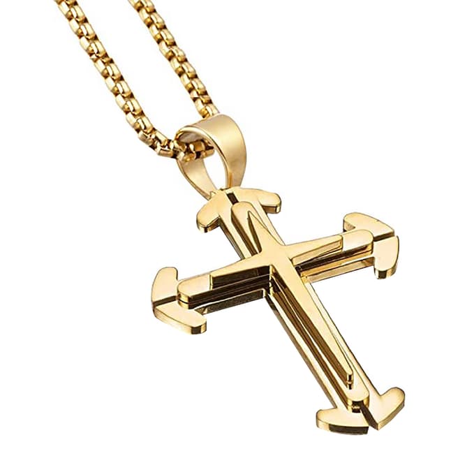 Stephen Oliver 18K Gold Cross Necklace