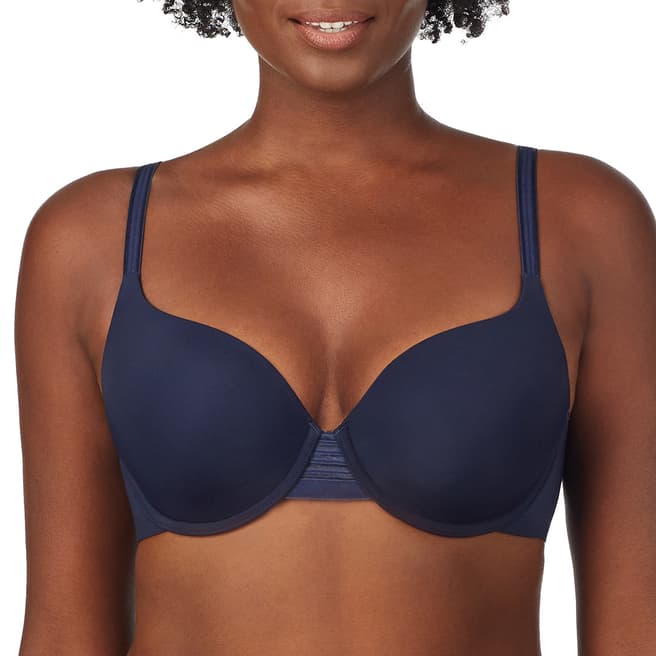 Le Mystere Navy Blue Second Skin Back Smoother Bra