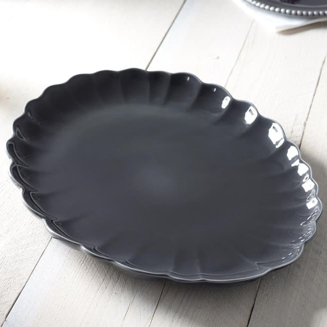 MM Living Grey Scallop Serve Platter