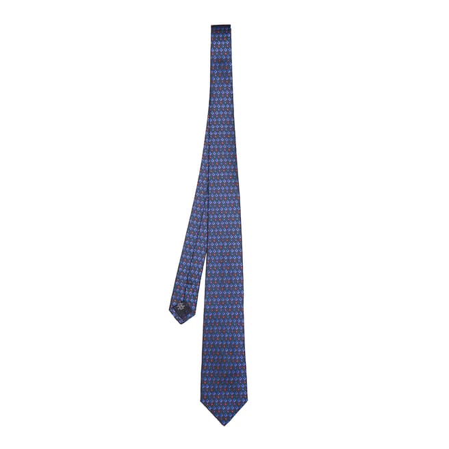 Missoni Black Blue Diamond Silk Tie 8cm