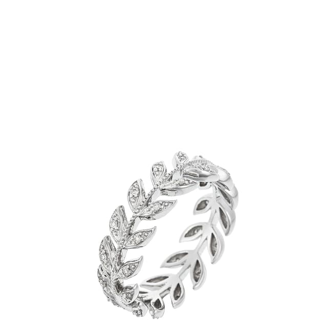 Paris Vendôme Silver Diamond Embellished Sheaf Ring