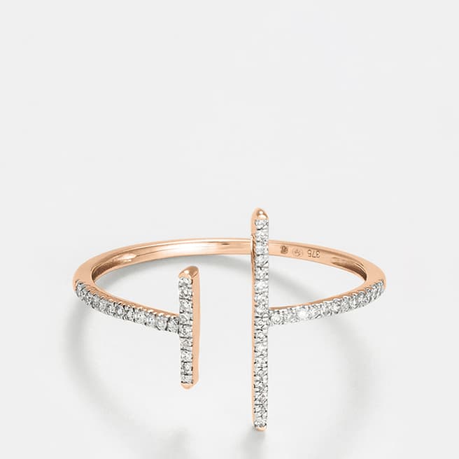 Paris Vendôme Rose Gold Diamond Embellished Ring