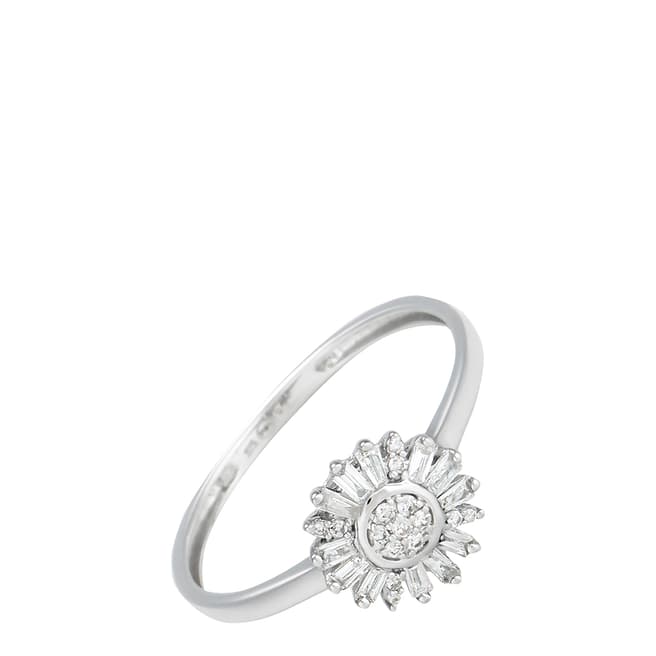 Paris Vendôme Silver Diamond Solitaire Ring