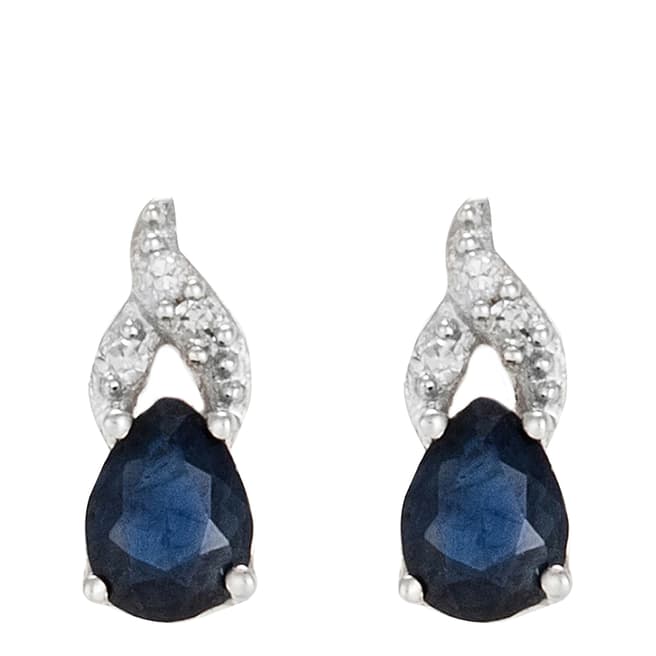 Paris Vendôme Silver Diamond Drop Earrings