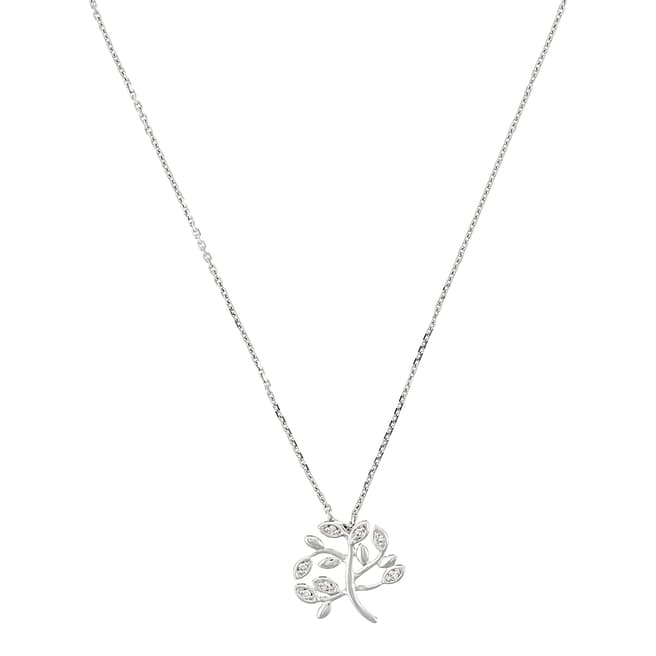 Paris Vendôme Silver Diamond Embellished Branch Pendant Necklace