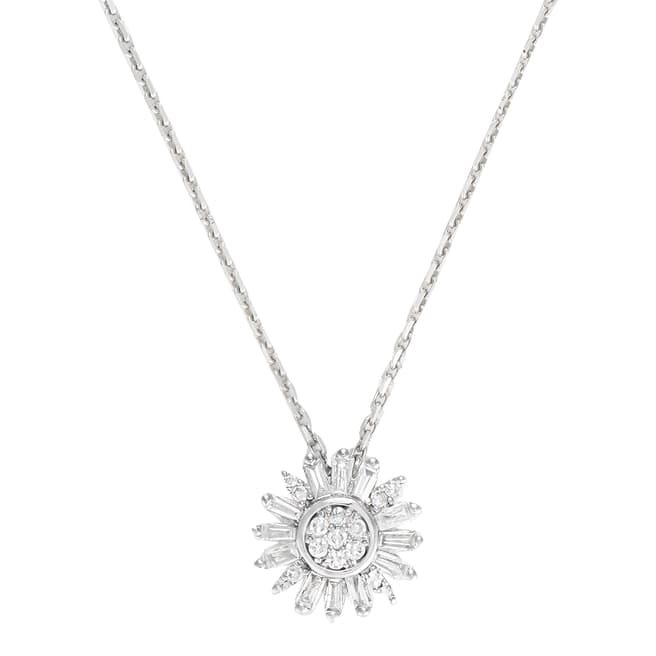 Paris Vendôme Silver Diamond Embellished Pendant Necklace 