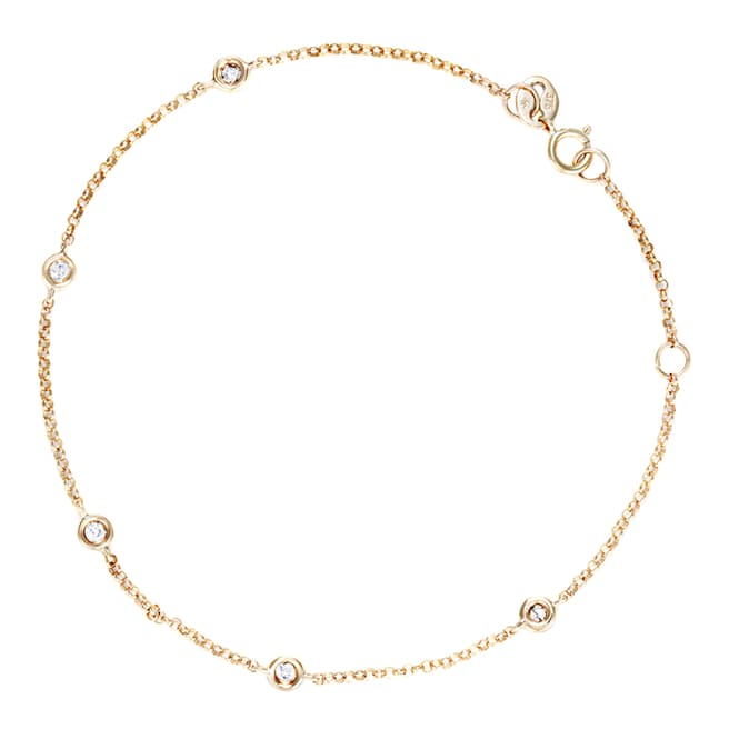 MUSE Gold Diamond Circle Linked Bracelet