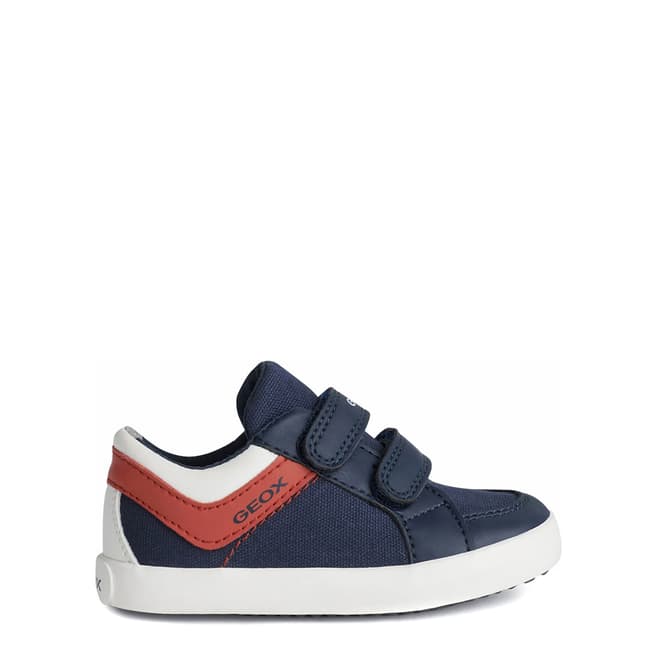 Geox Navy/Red Gisli Toddler Trainers