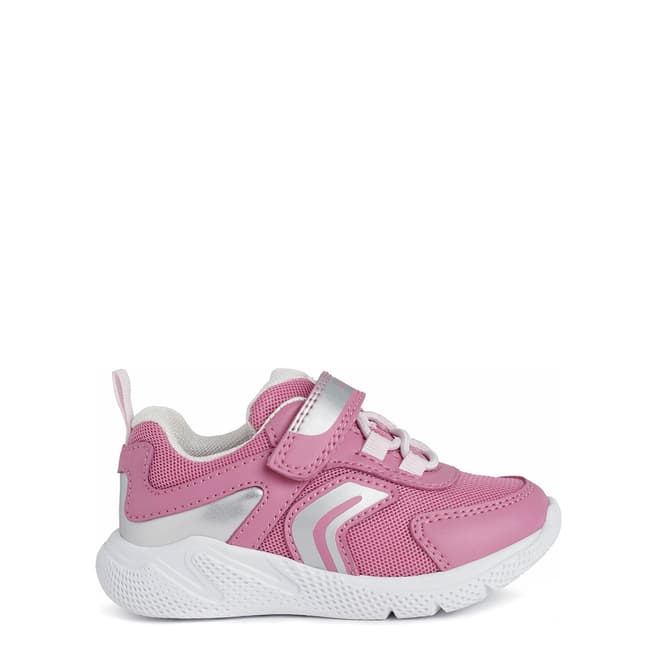 Geox Baby Girl's Fuchsia and Silver Sneakers