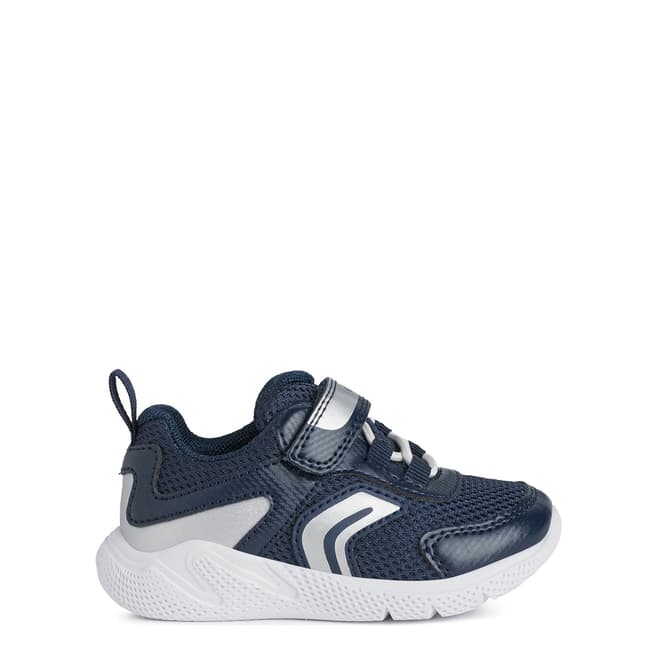 Geox Baby Boy's Navy and Silver Sneakers
