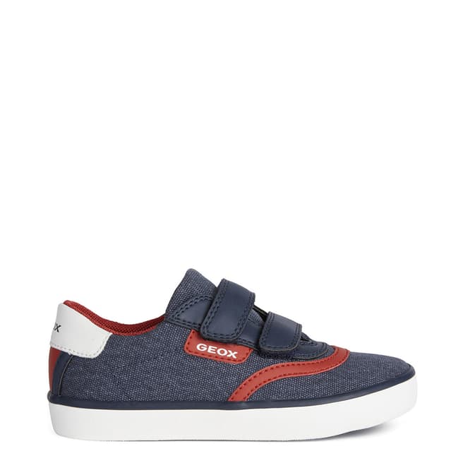 Geox Boy's Junior Navy and Red Sneakers