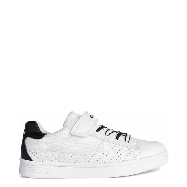Geox Boy's White and Black Sneakers