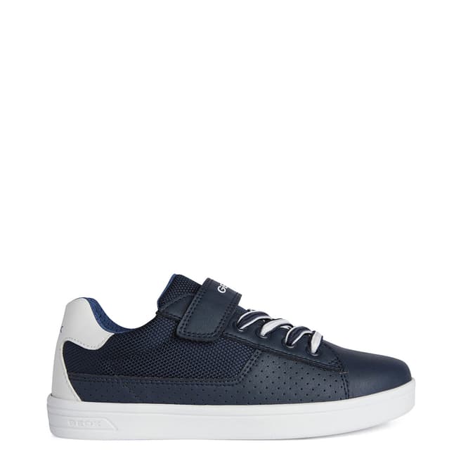 Geox Boy's Navy and White Velcro Sneakers