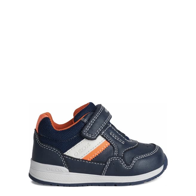 Geox Baby Boy's Navy and Orange Rishon Sneakers