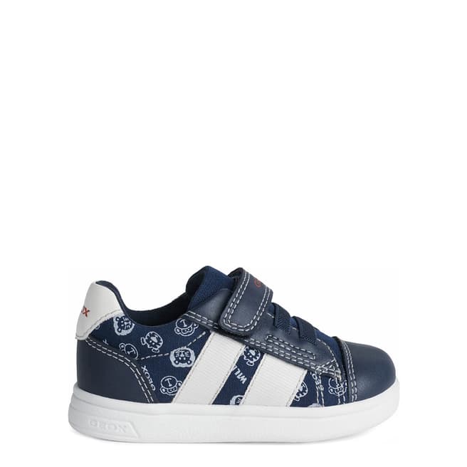 Geox Baby Boy's Djrock Navy and White Sneakers