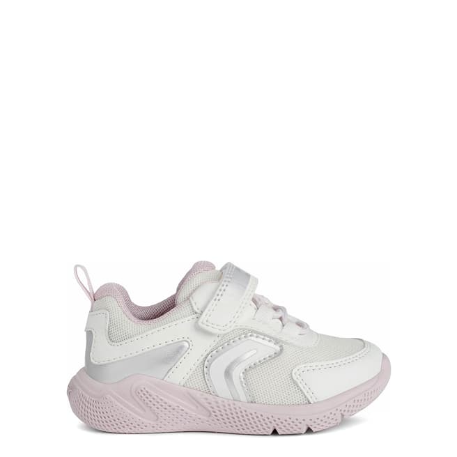 Geox Baby Girl's White and Pink Sneakers
