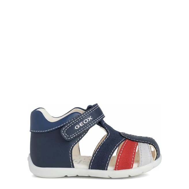 Geox Baby Navy and Red  Primi Passi Sandal