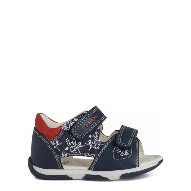 Geox Baby Navy and Red Primi Passi Sandal