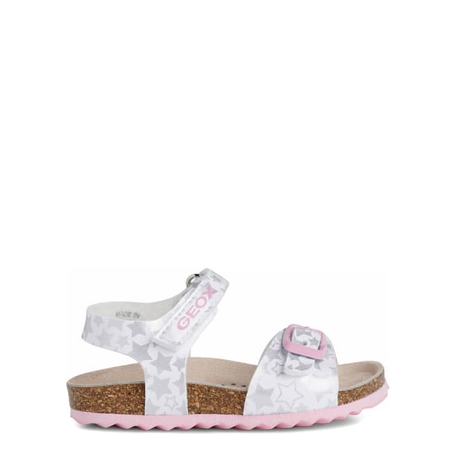 Geox Baby White and Silver Sandali Sandal