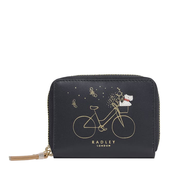 Radley Black This Is How I Roll Small Zip Around Purse