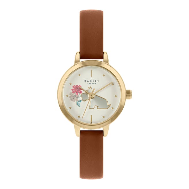 Radley Tan Leather Dog Face Analogue Watch